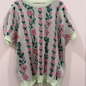 Floral Knit Women's Sweater